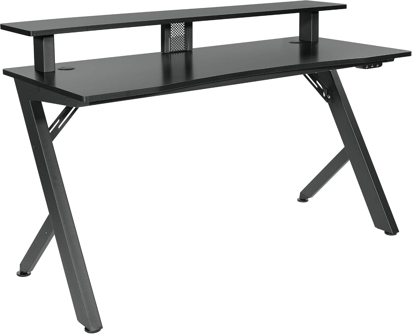 RGB Gaming Desk – 54" Computer Desk with Monitor Shelf, USB Hub & Cable Management