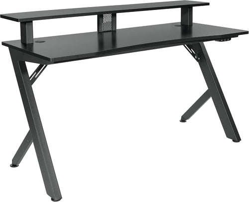 RGB Gaming Desk – 54" Computer Desk with Monitor Shelf, USB Hub & Cable Management
