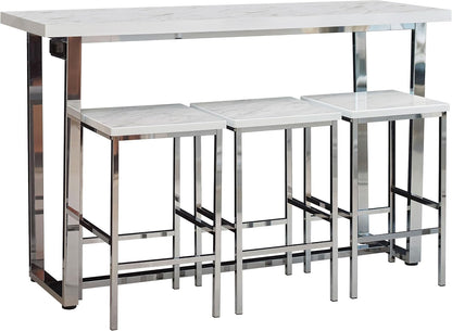Modern 4-Piece Dining Set – Rectangular Table with Comfortable Seating for Family Meals