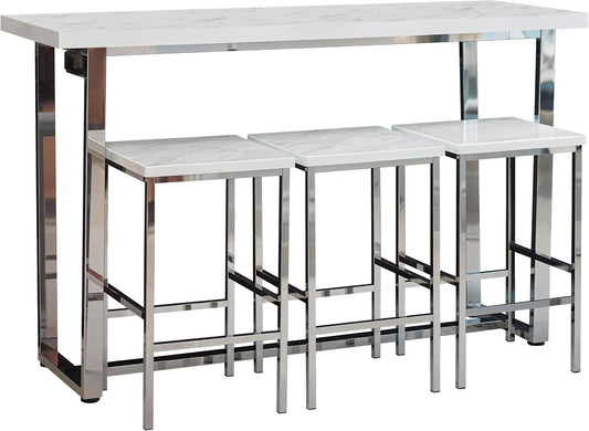Modern 4-Piece Dining Set – Rectangular Table with Comfortable Seating for Family Meals