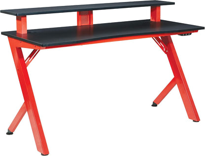 RGB Gaming Desk – 54" Computer Desk with Monitor Shelf, USB Hub & Cable Management
