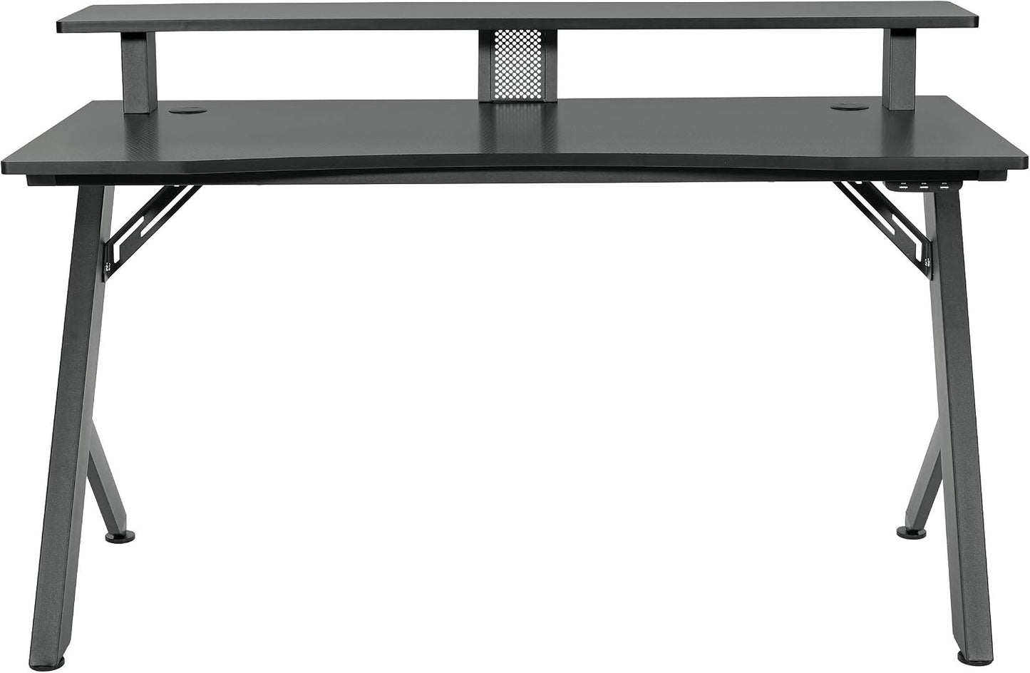 RGB Gaming Desk – 54" Computer Desk with Monitor Shelf, USB Hub & Cable Management