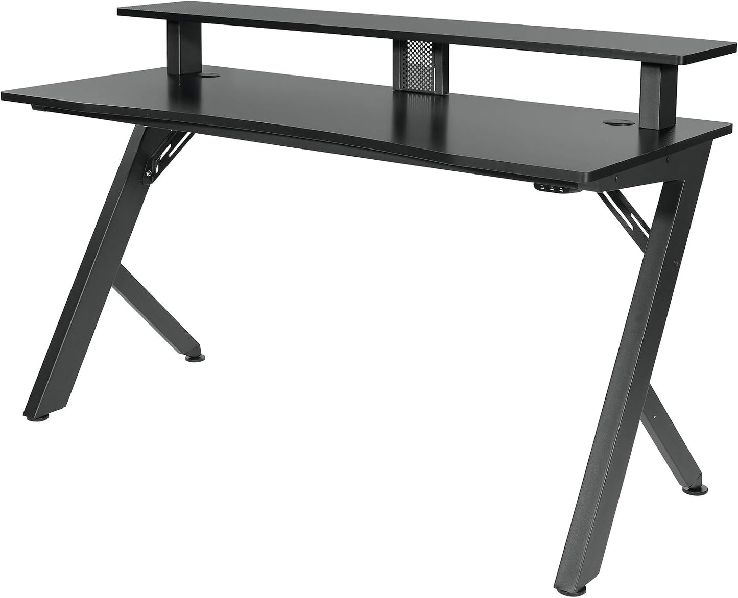 RGB Gaming Desk – 54" Computer Desk with Monitor Shelf, USB Hub & Cable Management