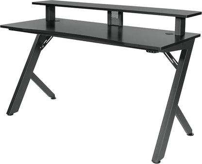 RGB Gaming Desk – 54" Computer Desk with Monitor Shelf, USB Hub & Cable Management