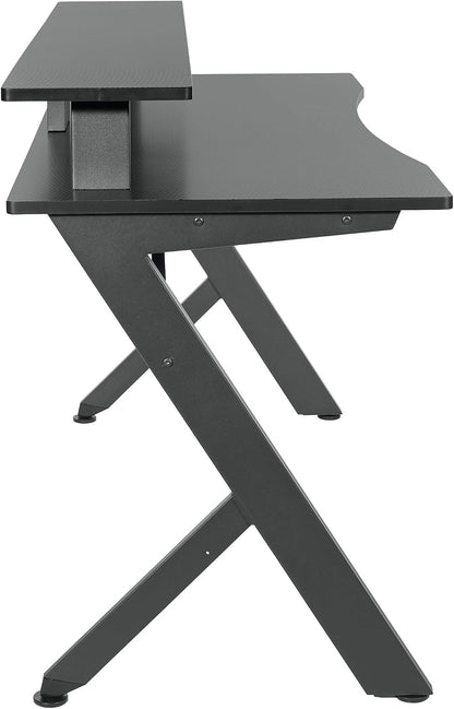 RGB Gaming Desk – 54" Computer Desk with Monitor Shelf, USB Hub & Cable Management