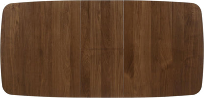 Mid-Century Extendable Dining Table – Natural Walnut Table with Butterfly Leaf