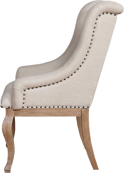 Elegant Upholstered Dining Chairs – Button-Tufted Accent Chairs with Nailhead Trim