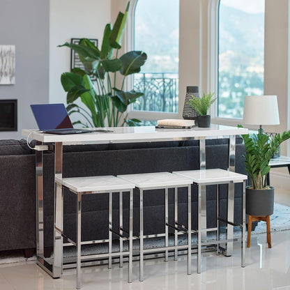 Modern 4-Piece Dining Set – Rectangular Table with Comfortable Seating for Family Meals